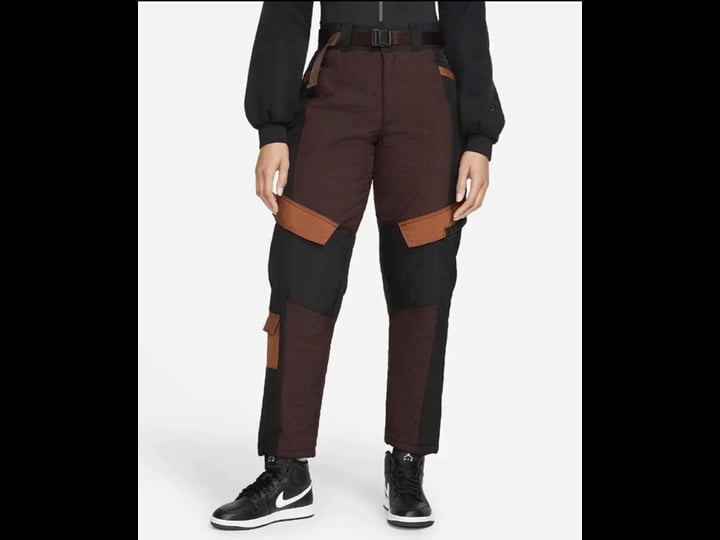 jordan-pants-jumpsuits-nike-jordan-brown-cosy-nylon-utility-pants-loose-fit-dj2731-203-womens-size-s-1