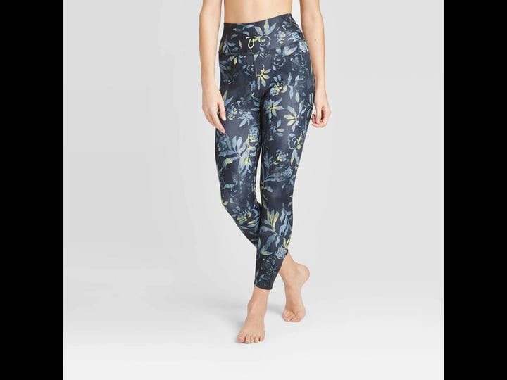 joylab-womens-floral-print-high-waisted-7-8-bungee-leggings-blue-multi-xs-1