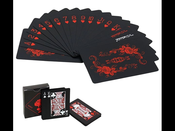 joyoldelf-waterproof-playing-cards-with-rose-pattern-flower-backing-cool-black-pvc-flexible-classic--1