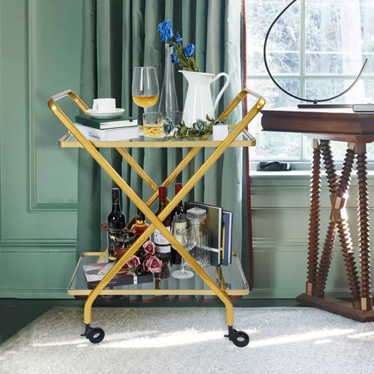 jubao-bar-cart-gold-2022-new-glass-rolling-wine-cart-serving-cart-coffee-cart-with-glass-shelves-loc-1