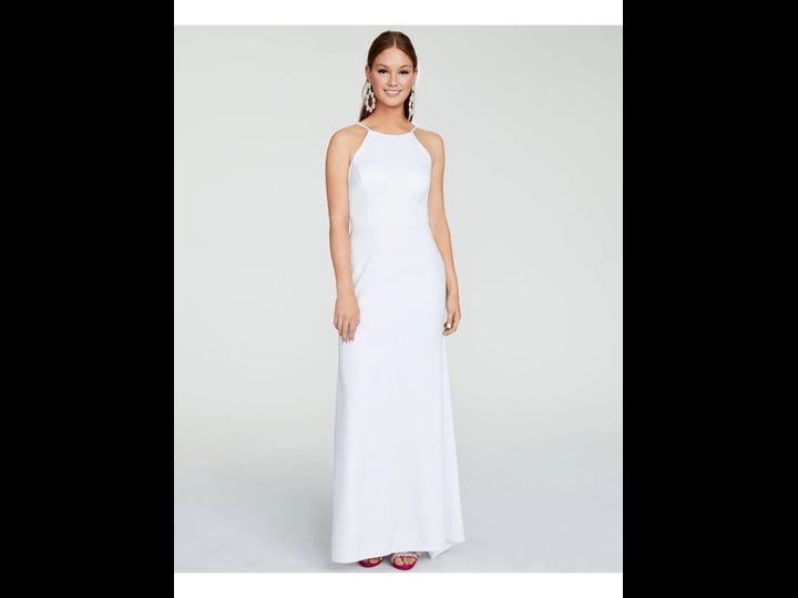 jump-apparel-womens-white-glitter-cut-out-sleeveless-halter-full-length-formal-fit-flare-dress-junio-1