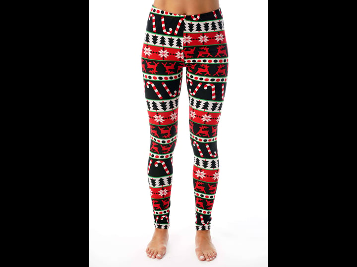 just-love-ugly-christmas-holiday-leggings-candycane-snowflake-fairisle-1x-womens-size-1xl-purple-1