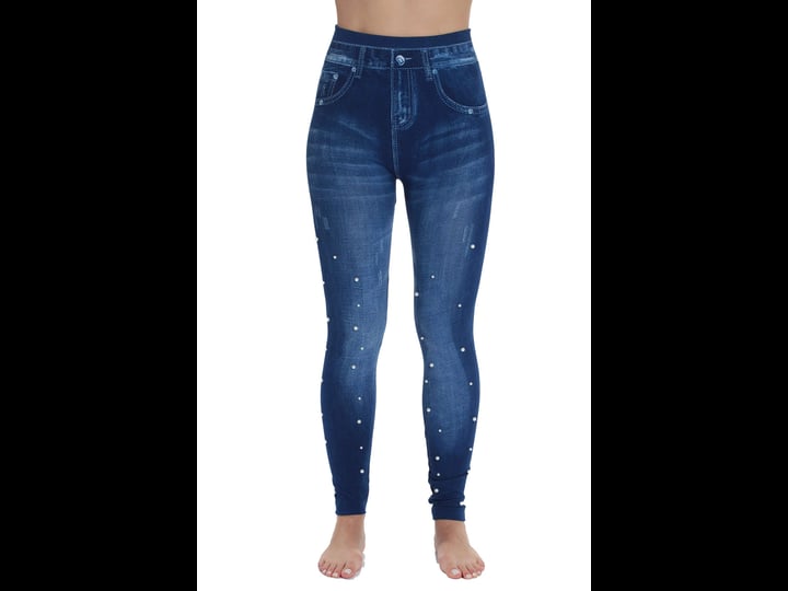 just-love-womens-denim-wash-leggings-stretchy-and-comfortable-skinny-pants-blue-basic-with-pearls-la-1