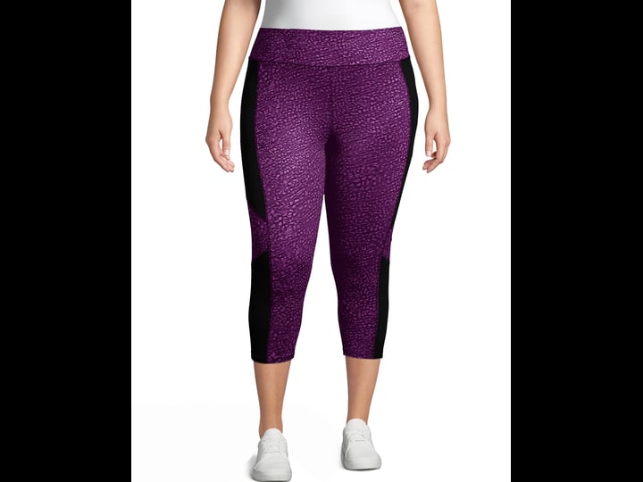 just-my-size-womens-active-blocked-capris-oj364-spot-on-plum-dream-black-piecing-1