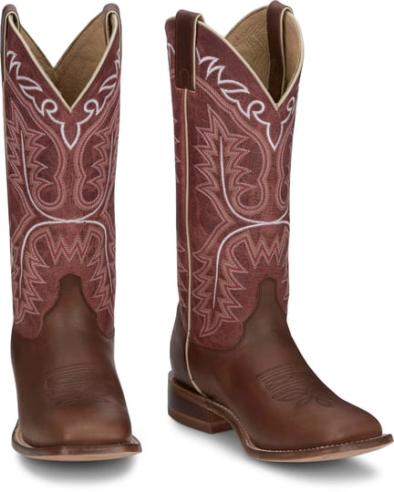 justin-ladies-stella-cowhide-brown-red-western-boots-cj2621-1