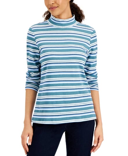 karen-scott-womens-desert-stripe-mock-neck-top-created-for-macys-deep-jade-size-l-1