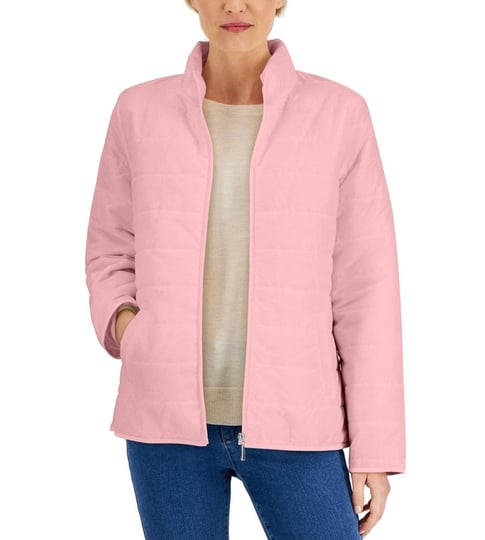 karen-scott-womens-pockets-solid-puffer-jacket-soft-pink-size-s-1