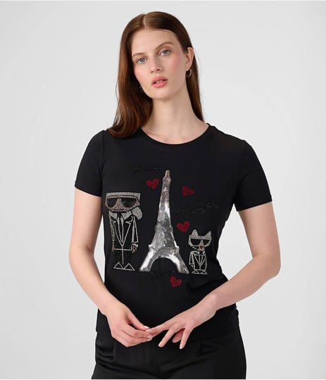 karl-lagerfeld-paris-womens-karl-sequin-eiffel-tower-t-shirt-black-polyester-spandex-size-xs-1