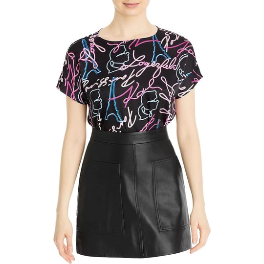 karl-lagerfeld-paris-womens-neon-print-logo-t-shirt-black-s-1