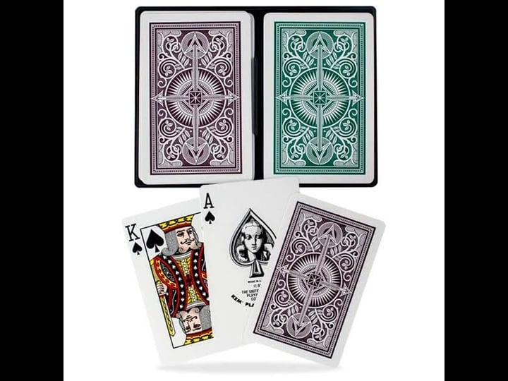 kem-arrow-green-and-brown-bridge-size-standard-index-playing-cards-1