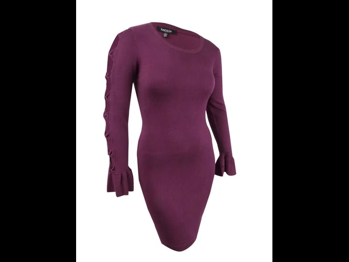 kensie-womens-bow-sleeve-sweater-dress-merlot-1
