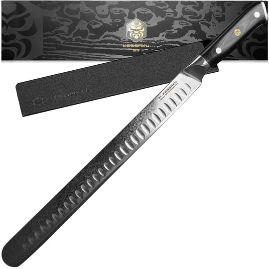 kessaku-carving-knife-12-inch-damascus-dynasty-series-razor-sharp-granton-edge-forged-67-layer-japan-1