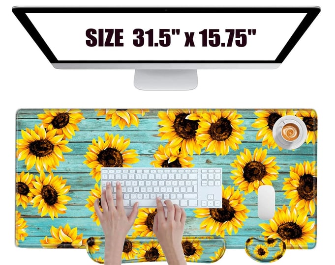 keyboard-wrist-rest-and-desk-mats-with-support-sunflower-desk-pad-wrist-rests-for-keyboard-and-mouse-1