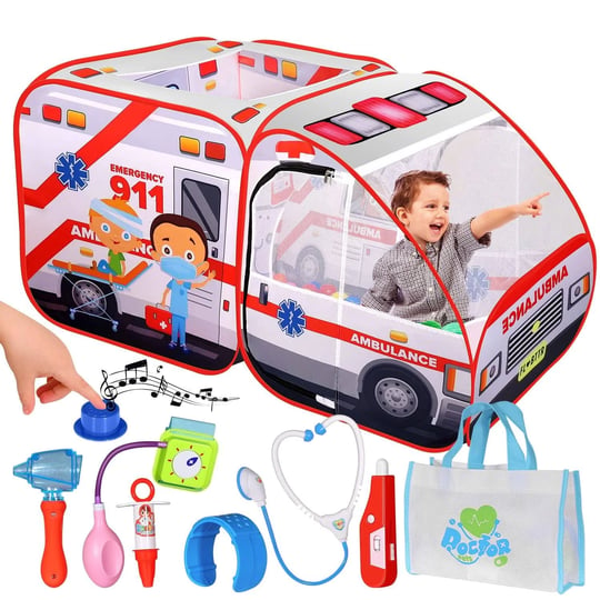 kiddzery-ambulance-pop-up-play-tent-for-kids-with-sounds-doctor-kit-ball-pit-for-toddlers-up-easy-se-1