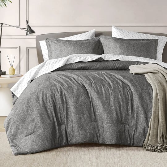 king-size-bed-in-a-bag-7-pieces-king-size-comforter-set-with-sheets-grey-printed-chambray-all-season-1