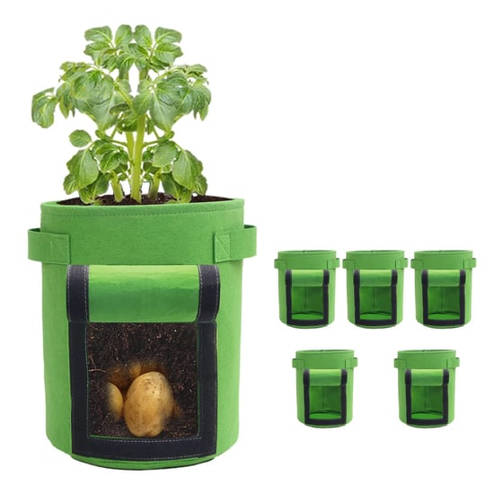 kingsmile-5-pack-3-8-gallon-potato-grow-bags-aeration-fabric-pots-thickened-nonwoven-plant-grow-bags-1