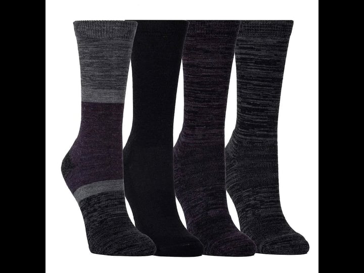 kirkland-signature-ladies-crew-socks-extra-fine-merino-wool-purple-4-pairs-1