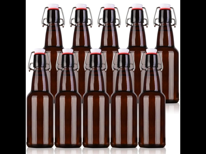 kitglascup-amber-beer-bottles-with-flip-caps-12oz-10-pack-glass-bottle-with-swinging-top-for-airtigh-1