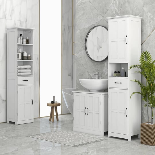 kleankin-bathroom-sink-cabinet-pedestal-cabinet-with-adjustable-shelf-white-1