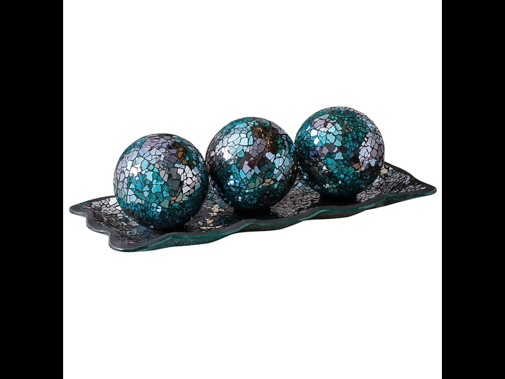 kmwares-12-4-mosaic-glass-decorative-tray-dish-plate-with-3pcs-3-decorative-orbs-balls-sphere-decor--1