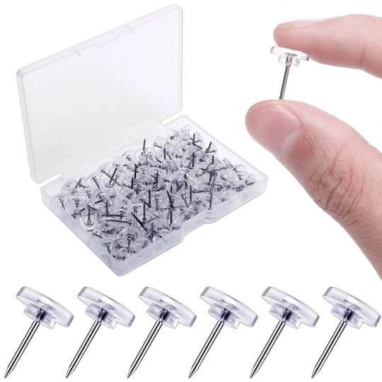 kowvowz-clear-thumb-tacks-for-wall-hangings-plastic-clear-push-pins-150-count-for-cork-board-flat-he-1