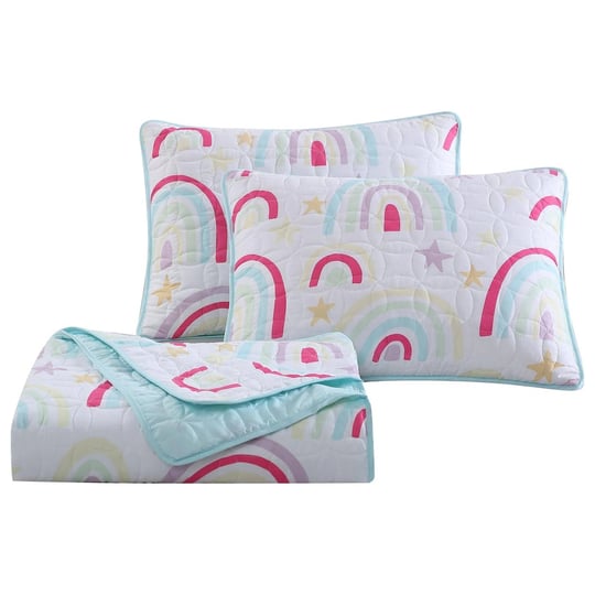 kute-kids-rainbow-superstar-twin-quilt-set-1