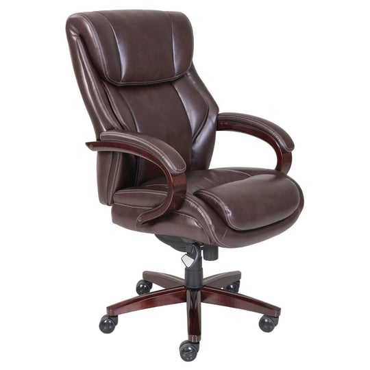 la-z-boy-bellamy-executive-bonded-leather-office-chair-coffee-brown-1
