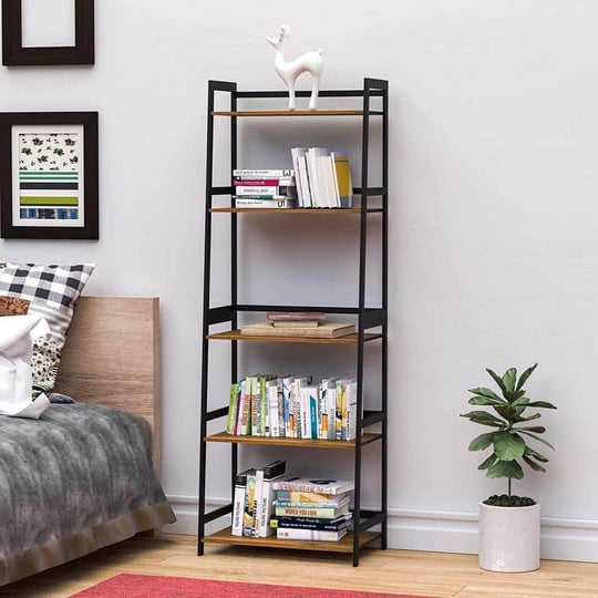 ladder-shelf-5-tier-black-bookshelf-brown-modern-open-bookcase-for-bedroom-living-room-office-1