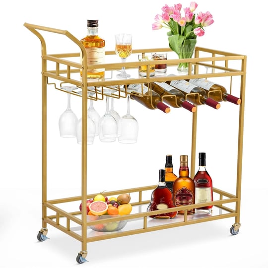 large-bar-cart-gold-home-bar-serving-cart-wine-cart-with-2-mirrored-shelves-wine-holders-glass-holde-1