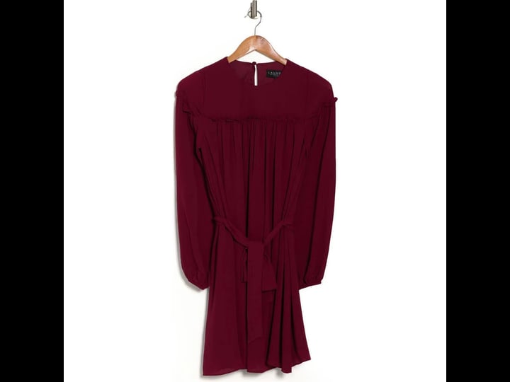 laundry-womens-red-ruffled-self-tie-belt-keyhole-closure-balloon-sleeve-round-neck-short-cocktail-ba-1