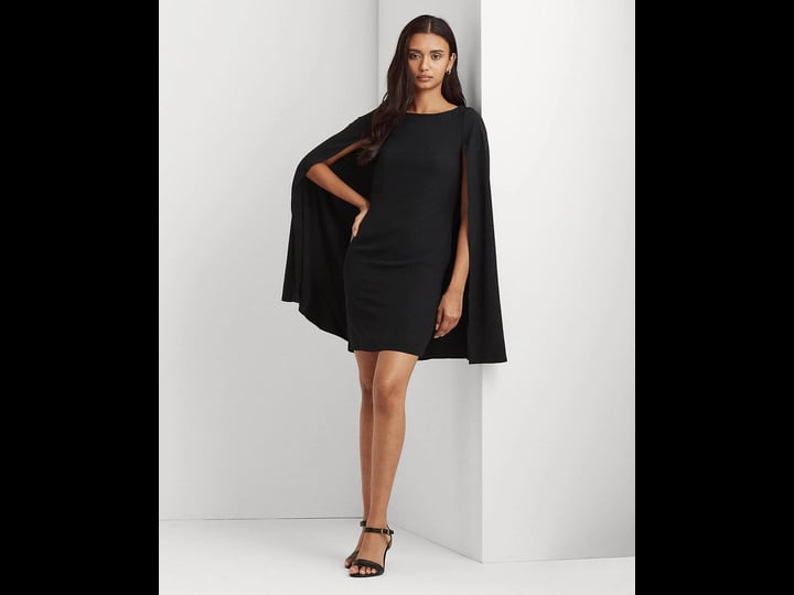 lauren-ralph-lauren-womens-georgette-cape-dress-black-size-11