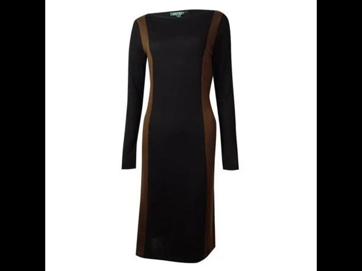 lauren-ralph-lauren-womens-merino-wool-long-sleeve-dress-size-medium-black-1