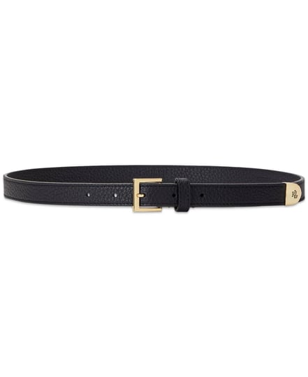 lauren-ralph-lauren-womens-pebbled-leather-skinny-belt-black-1