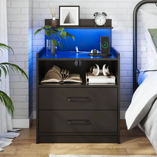 led-nightstand-with-charging-station-night-stand-with-2-drawers-and-open-storage-bedside-table-with--1