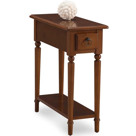 leick-pecan-coastal-narrow-chairside-table-shelf-1