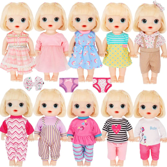 lembani-alive-cute-baby-doll-clothes-and-accessories-10-set-baby-dolls-alive-clothes-dress-pajamas-f-1