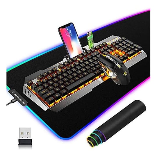 lexonelec-gaming-keyboard-and-mouse-3-in-1-orange-led-backlit-rechargeable-wireless-keyboard-mouse-w-1
