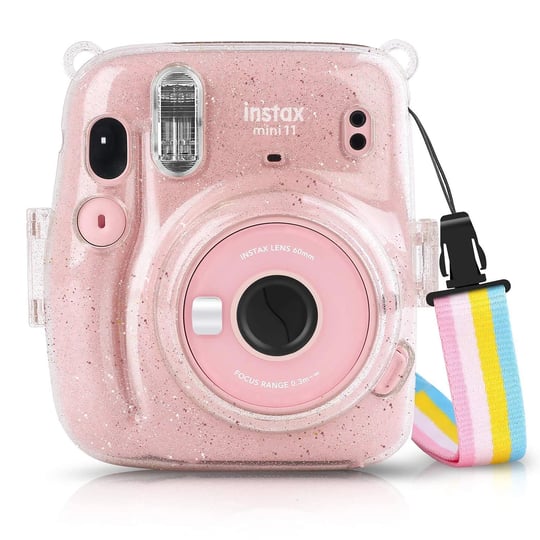 lid-lirddy-camera-case-for-instax-mini-11-camera-equipped-with-a-tough-rainbow-shoulder-strapglitter-1
