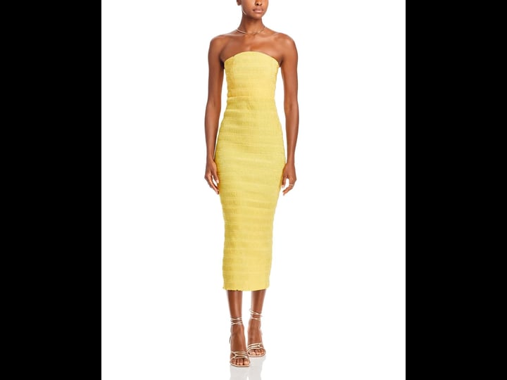 lidee-womens-aurore-strapless-smocked-pleat-midi-dress-yellow-size-14-aus-10-us-canary-1