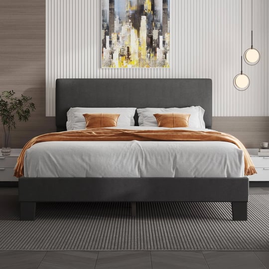 lifezone-queen-bed-frame-with-headboardlinen-upholstered-bed-frame-with-wood-slats-supportno-box-spr-1