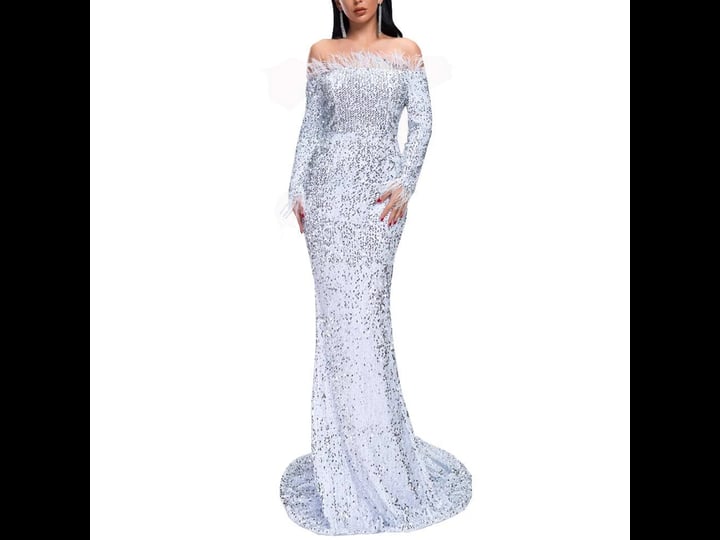 lin-lin-q-off-shoulder-feather-long-sleeve-sequin-floor-length-evening-maxi-dress-white-1