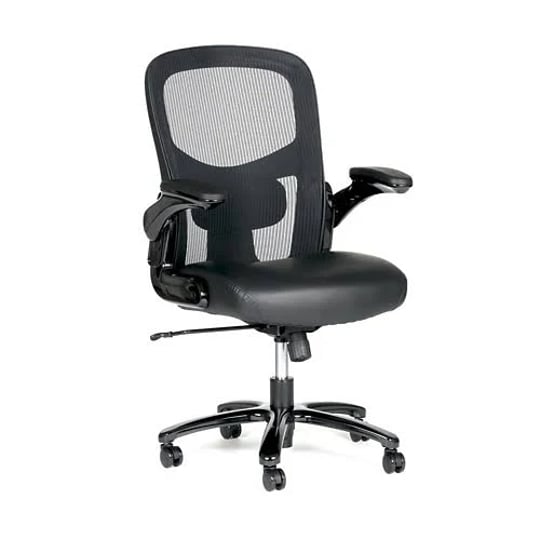 linear-big-and-tall-bonded-leather-seat-mesh-back-chair-with-flip-arms-1