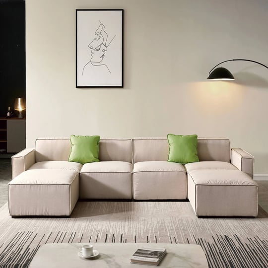 linen-fabric-modular-u-shape-sectional-sofa-beige-1