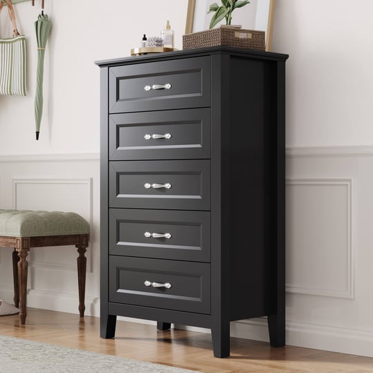 linsy-home-black-dresser-for-bedroom-5-drawer-dresser-wood-chest-of-drawers-with-metal-handles-tall--1