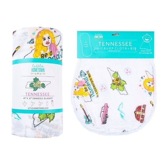 little-hometown-gift-set-tennessee-baby-muslin-swaddle-blanket-and-burp-cloth-bib-combo-floral-1