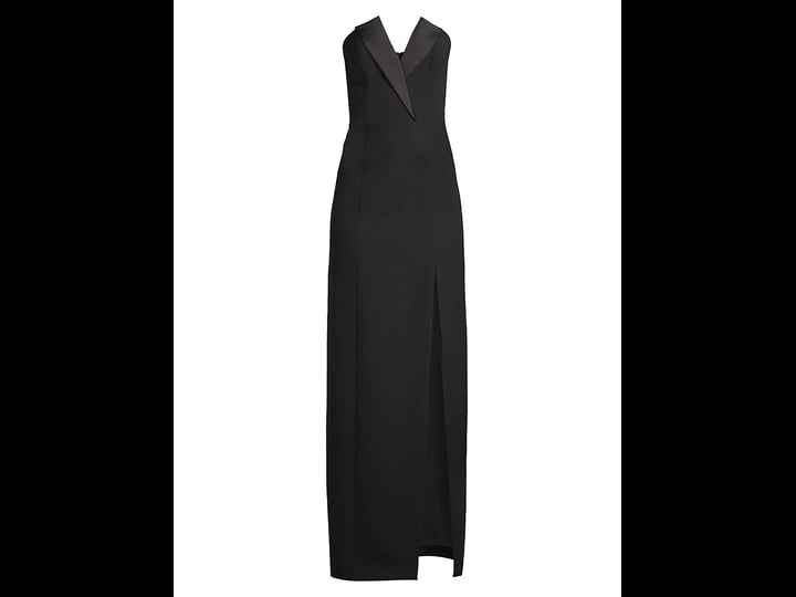 liv-foster-womens-crepe-strapless-column-gown-black-size-1