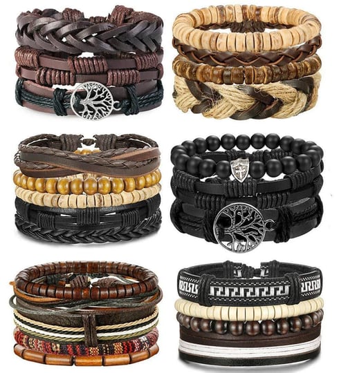 lolias-4-24-pcs-woven-leather-bracelet-for-men-women-cool-leather-wrist-cuff-bracelets-adjustable-st-1