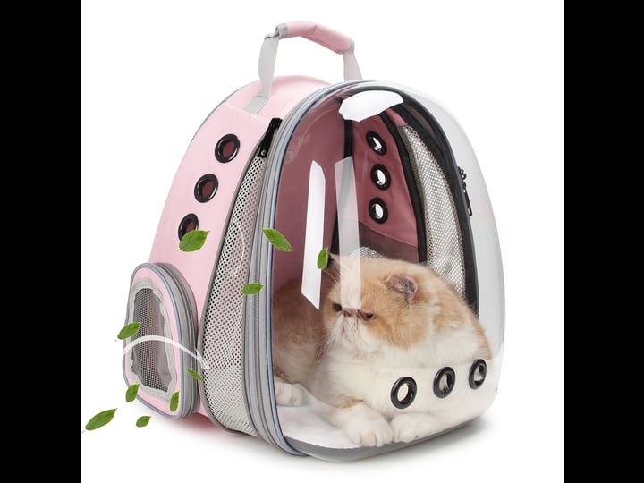 lollimeow-bubble-expandable-cat-backpack-pet-travel-carrier-for-cats-and-dogs-pink-front-expandable-1