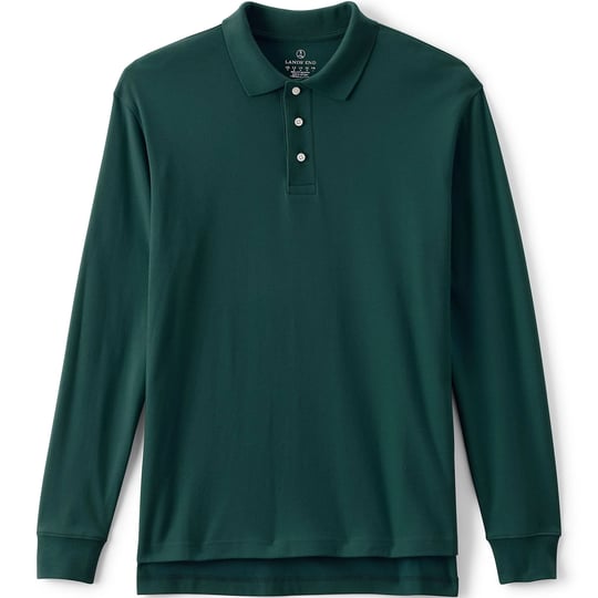 long-sleeve-polo-shirt-mens-mesh-lands-end-green-l-1