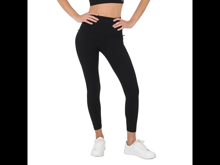 lorna-jane-ladies-black-stomach-support-zip-phone-pocket-ankle-biter-leggings-size-x-small-1